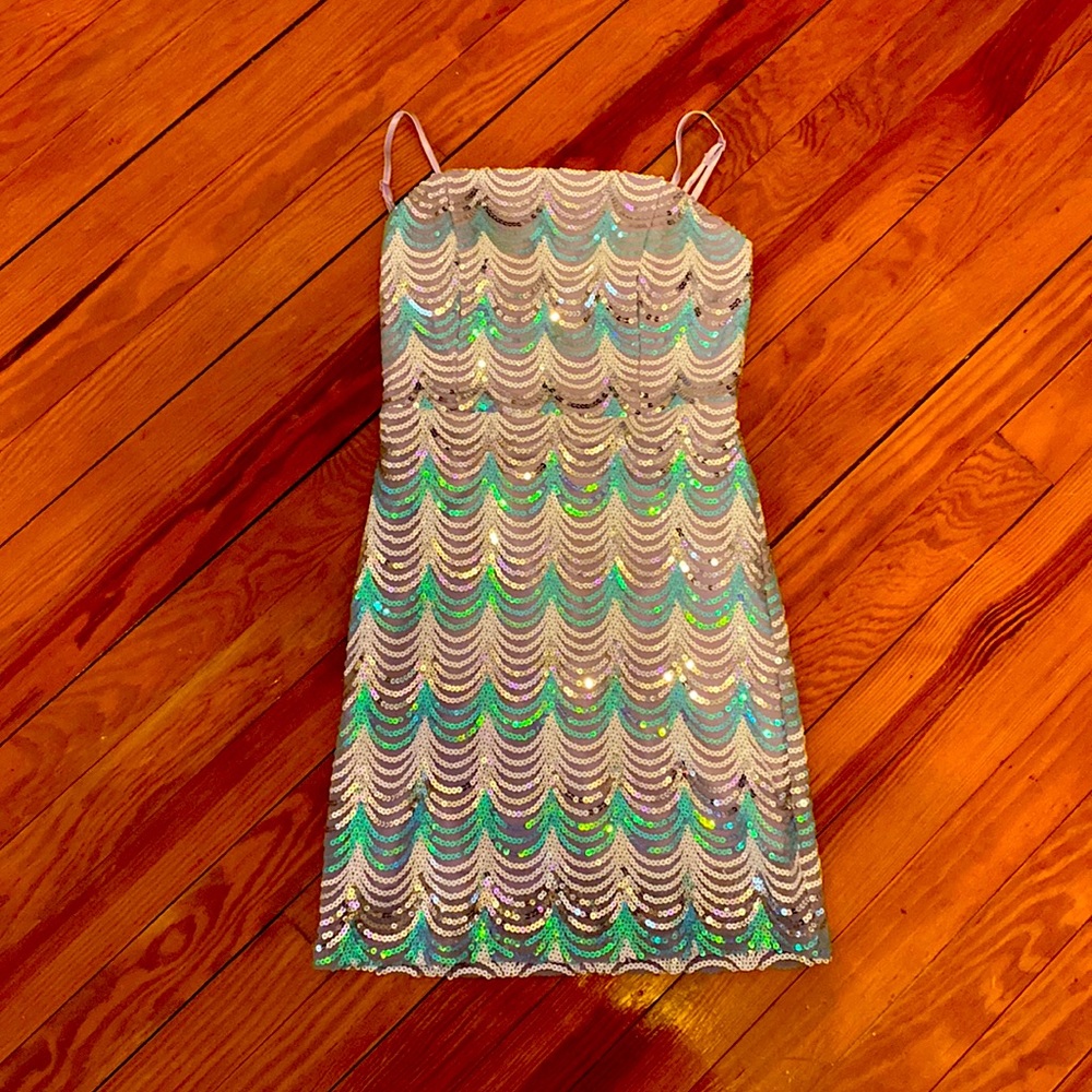 formal dress with sequins, size 3